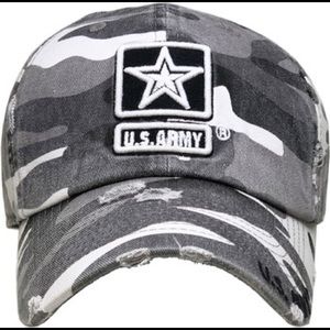 US ARMY DISTRESSED WASHED COTTON BASEBALL CAP